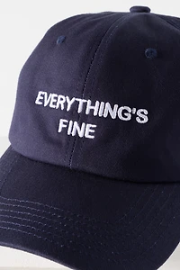 Intentionally Blank Everything's Fine Baseball Cap