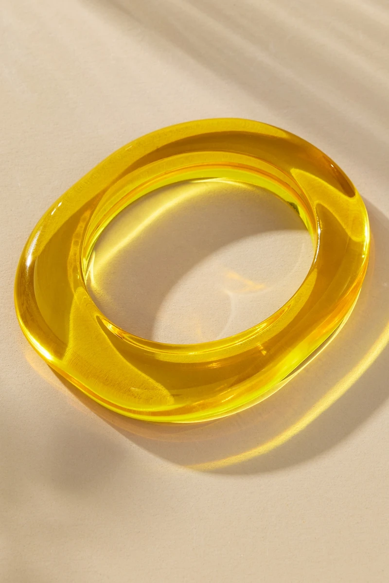 Translucent Resin Bangle Bracelet