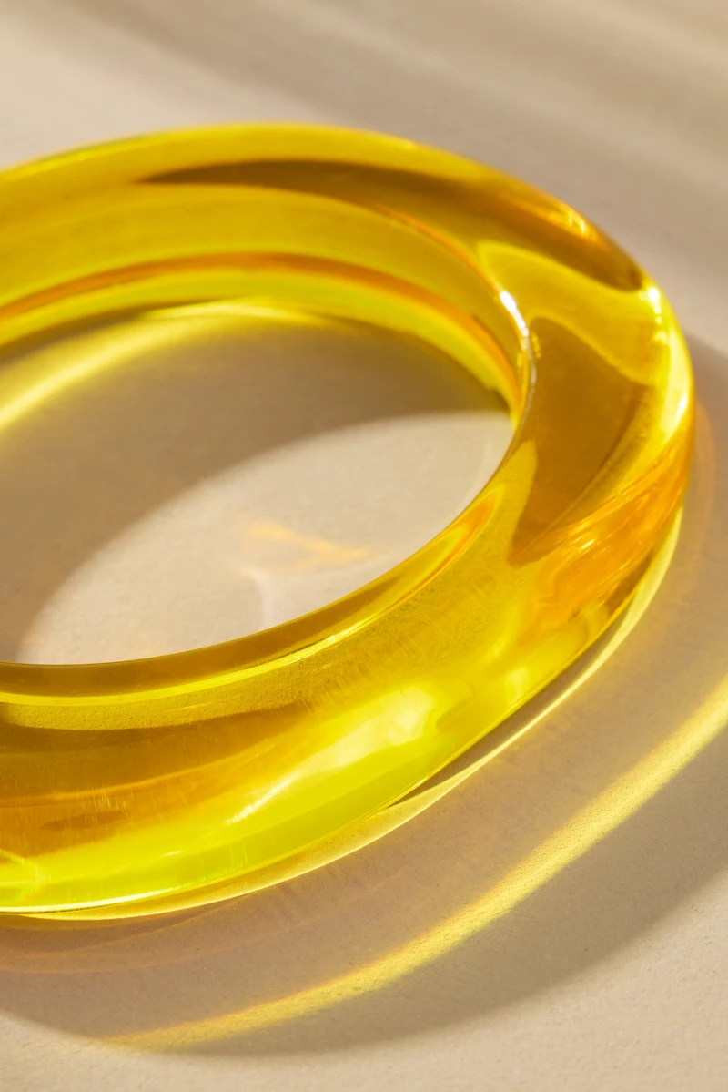 Translucent Resin Bangle Bracelet