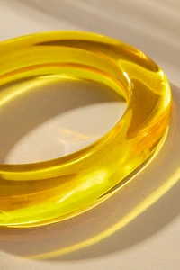 Translucent Resin Bangle Bracelet
