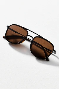 Sunski Estero Tort Metal Aviator Sunglasses