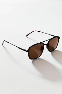 Sunski Estero Tort Metal Aviator Sunglasses