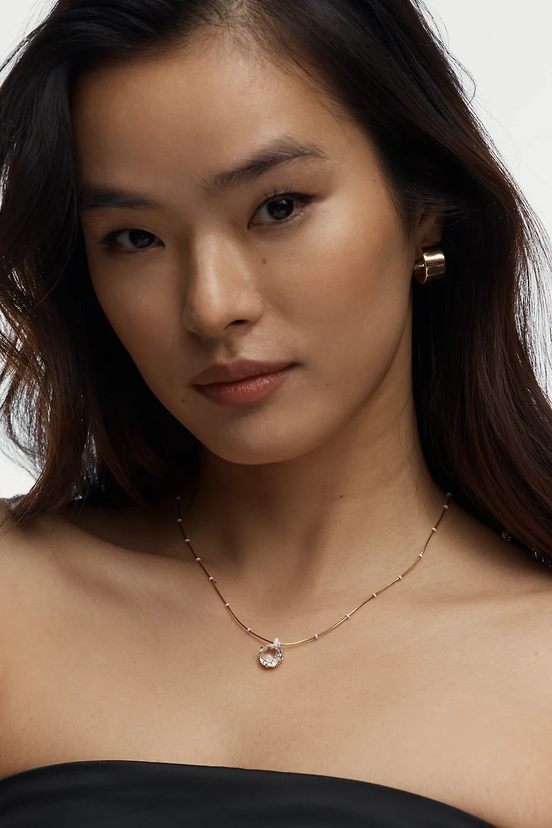 Floating Crystal Pendant Necklace