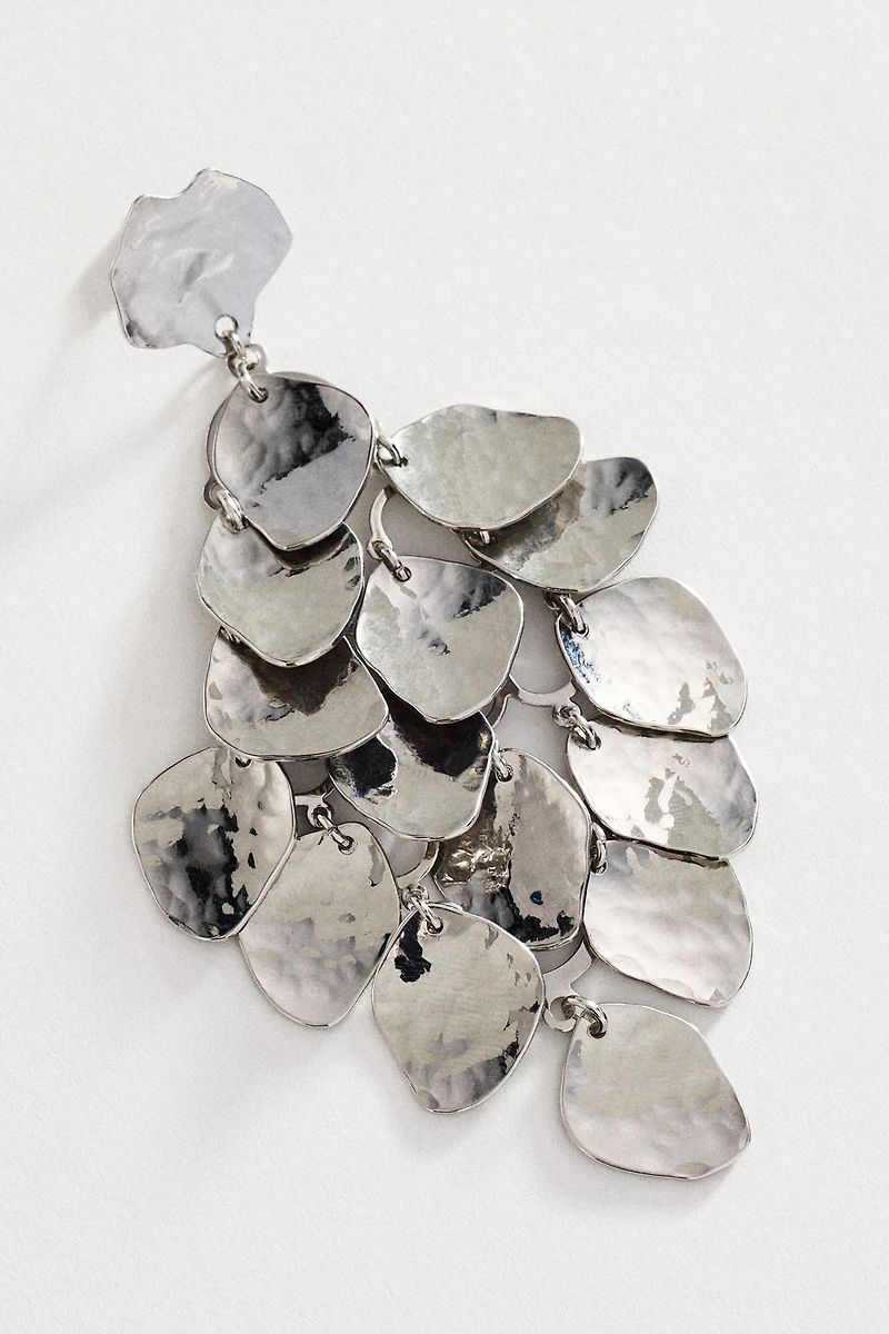 By Anthropologie Textured Droplet Statement Earrings