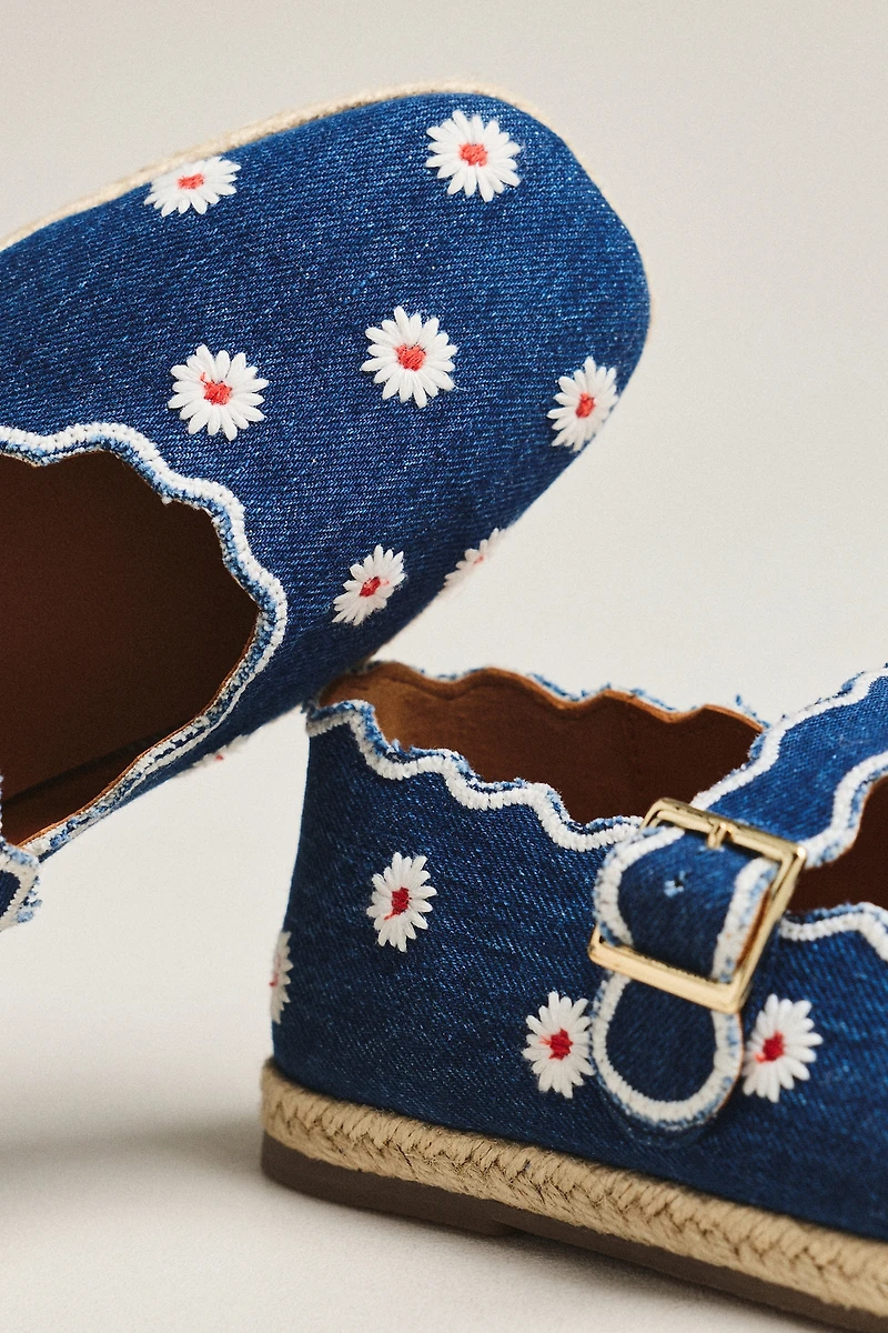 Maeve Scalloped Edge Espadrille Mary Jane Flats