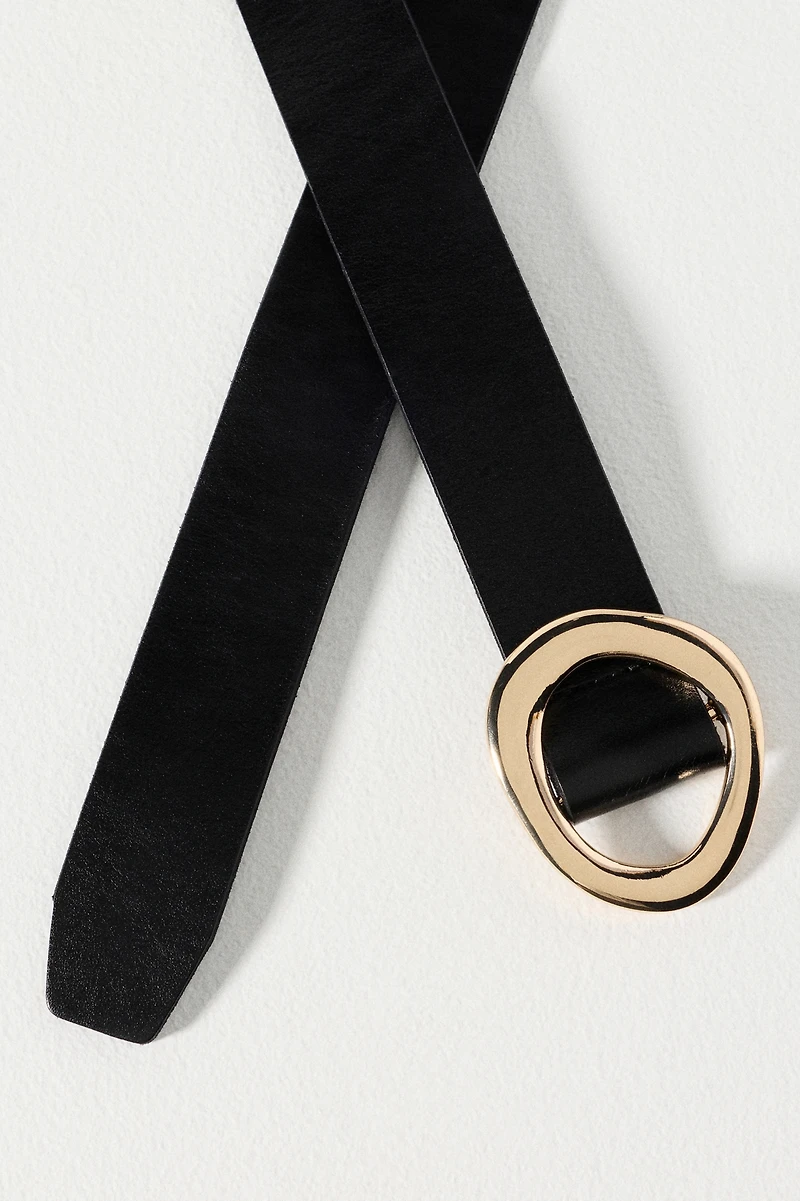 By Anthropologie Bold Round Buckle Belt