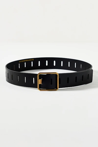 By Anthropologie Notched Square Buckle Belt