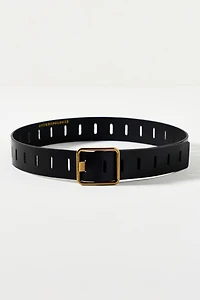 By Anthropologie Notched Square Buckle Belt