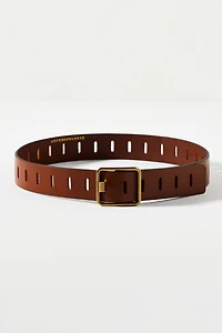 By Anthropologie Notched Square Buckle Belt