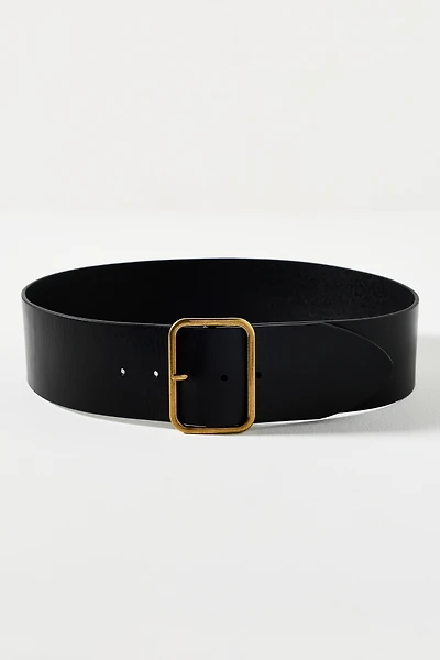 By Anthropologie Wide Square Buckle Belt