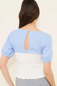 Never Fully Dressed Stripe Flora Top