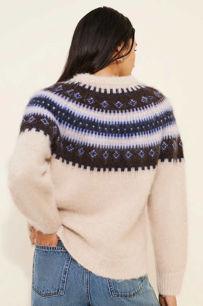 Madewell Gale Wool Blend Fair Isle Pullover Sweater