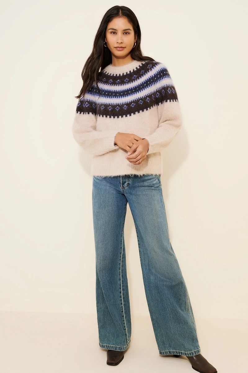 Madewell Gale Wool Blend Fair Isle Pullover Sweater