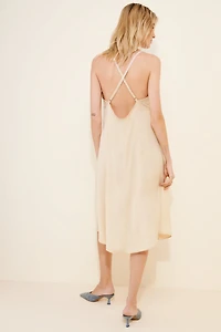 Jacquard Midi Slip Dress