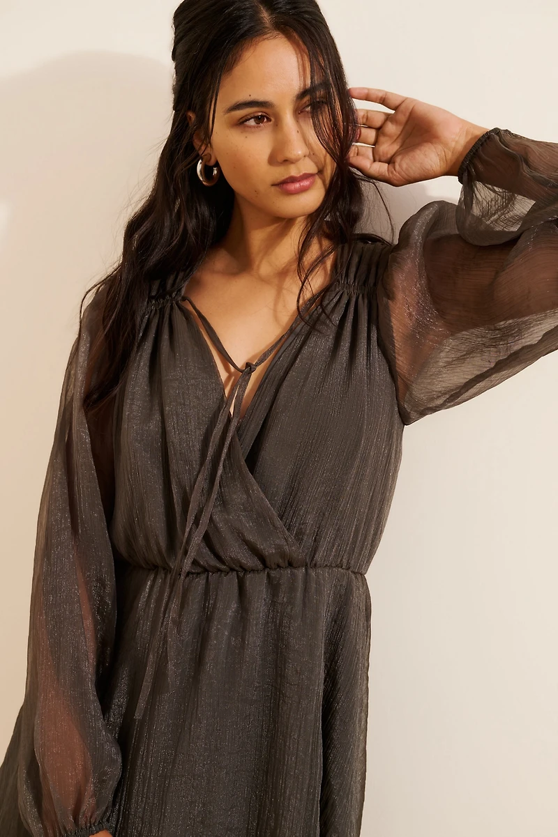 Hutch Shimmer Chiffon Mini Dress