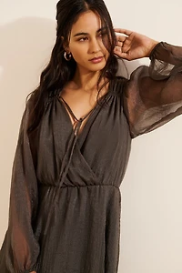 Hutch Shimmer Chiffon Mini Dress