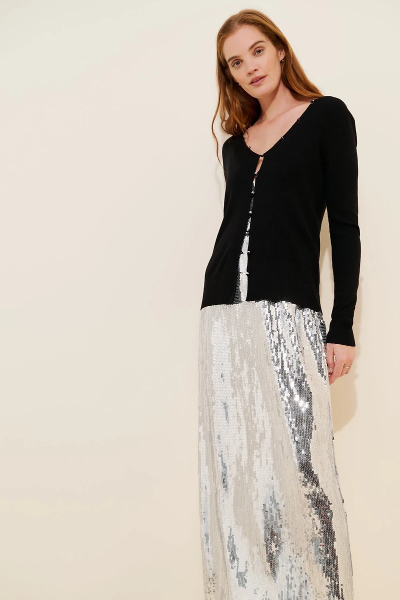 Mare Twofer Sequin Maxi Dress