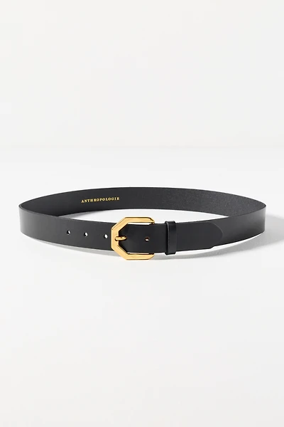 By Anthropologie Geo Hammered Buckle Belt