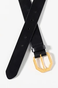 By Anthropologie Geo Hammered Buckle Belt