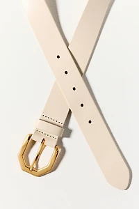 By Anthropologie Geo Hammered Buckle Belt
