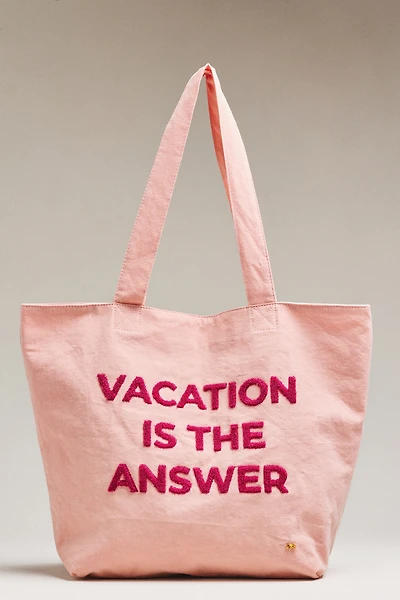 PQ Swim Vacation Script Tote Bag