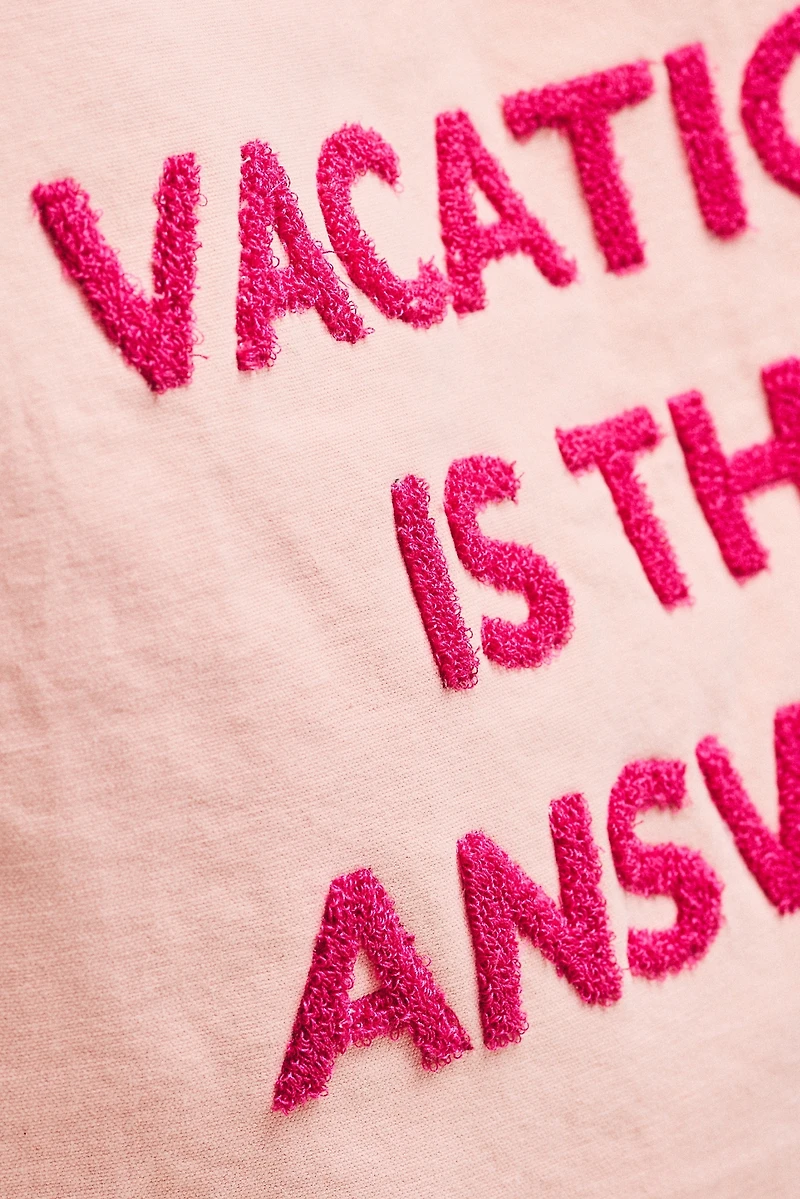 PQ Swim Vacation Script Tote Bag