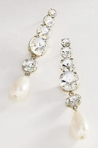 Lelet NY Athena Pearl Linear Drop Earrings