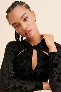 Lost + Wander Spectre Velvet Midi Dress