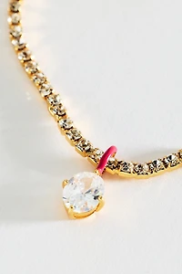 Pop-Color Crystal Pendant Necklace