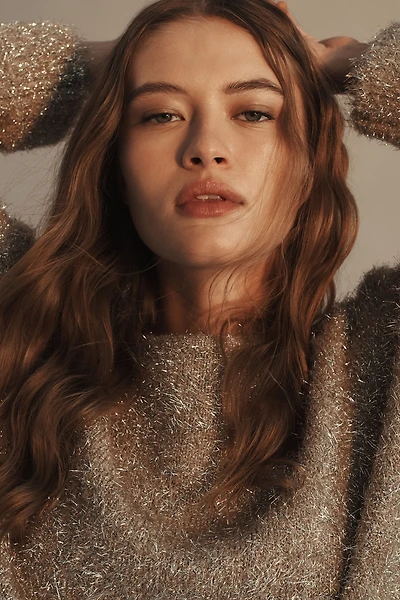 Pilcro Oversized Shimmer Sweater