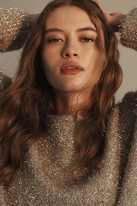 Pilcro Oversized Shimmer Sweater