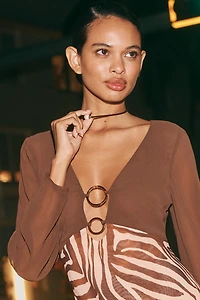 Cord Necklace with Pearl