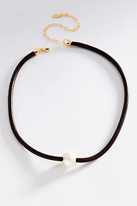 Cord Necklace with Pearl