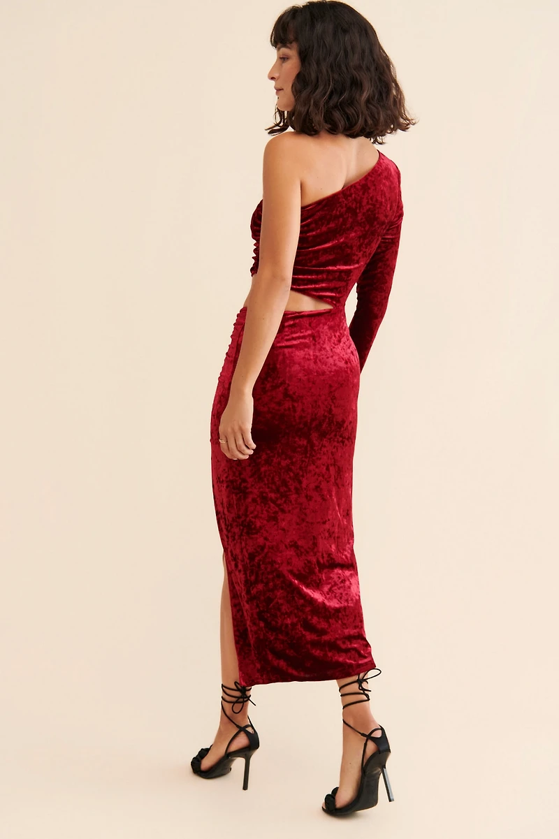 Saylor Niamh Cutout Velvet Dress