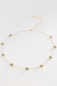 Delicate Dotted Stone Necklace