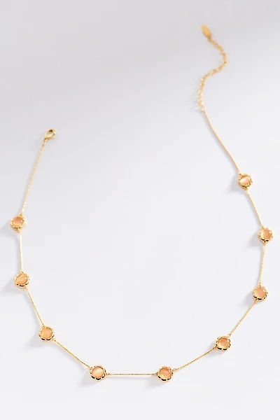 Delicate Dotted Stone Necklace