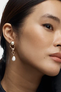 Pearl Duet Drop Earrings