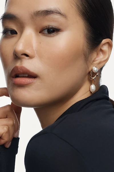 Pearl Duet Drop Earrings