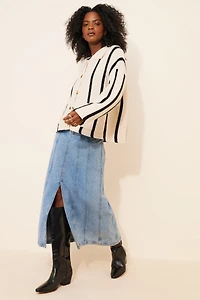 Little Lies Maddie Stripe Wool Blend Cardigan