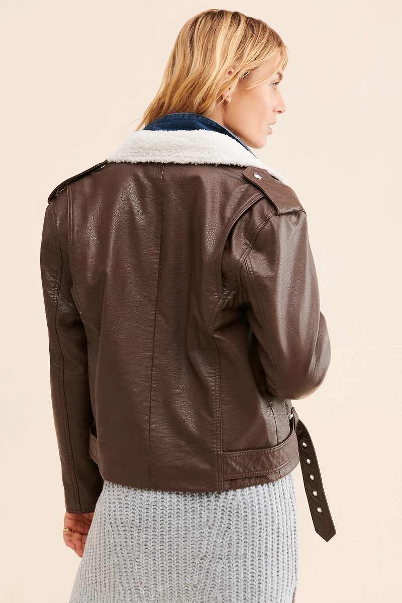 Pistola Blaine Sherpa Moto Jacket