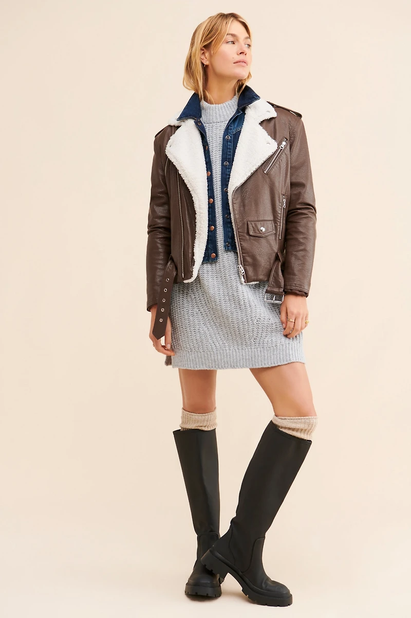 Pistola Blaine Sherpa Moto Jacket