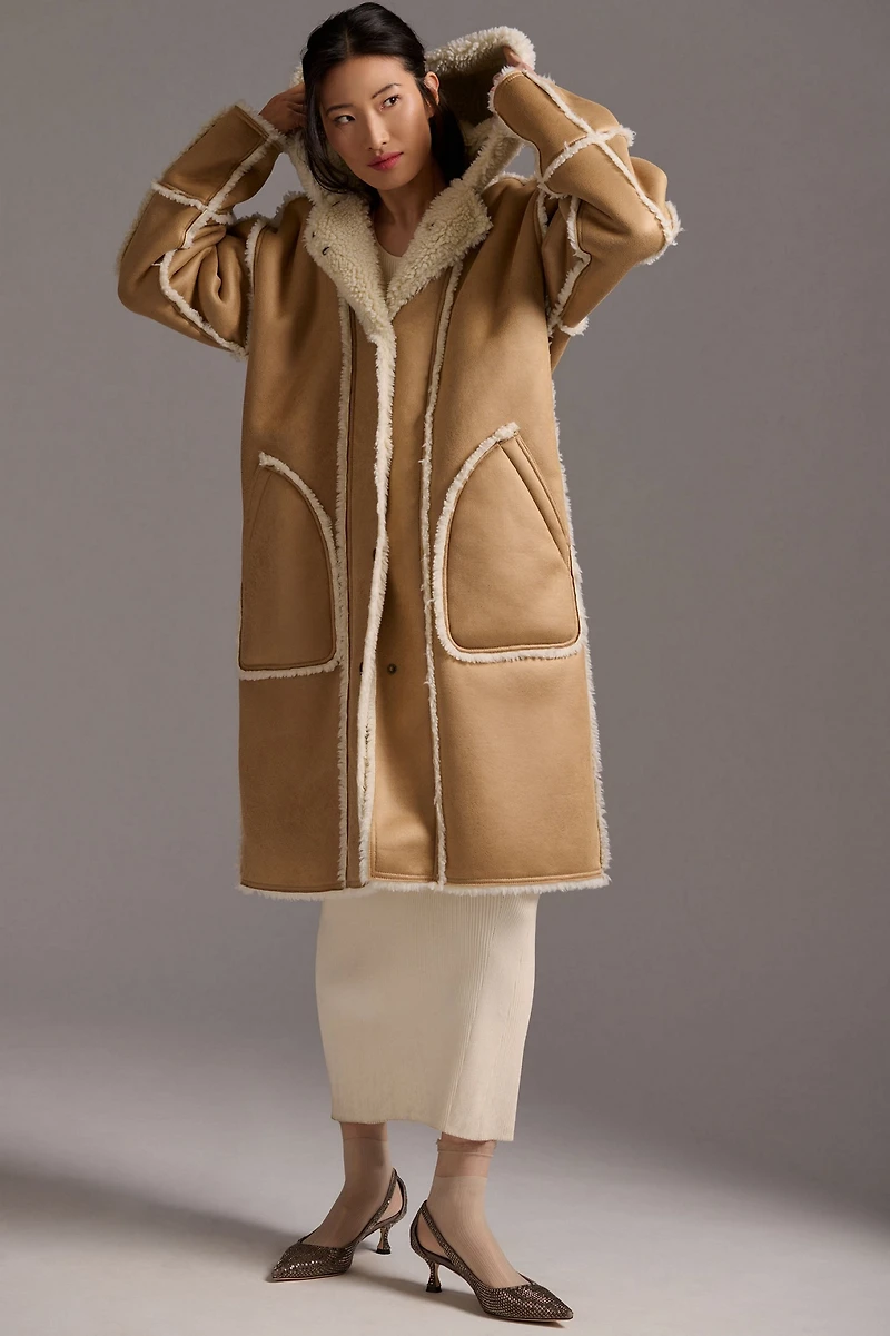 Pilcro Hooded Sherpa Coat