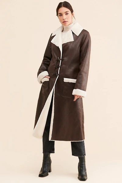 WeWoreWhat Faux Suede Bonded Trench Coat