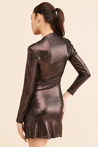 ASTR the Label Alexa Metallic Mini Dress