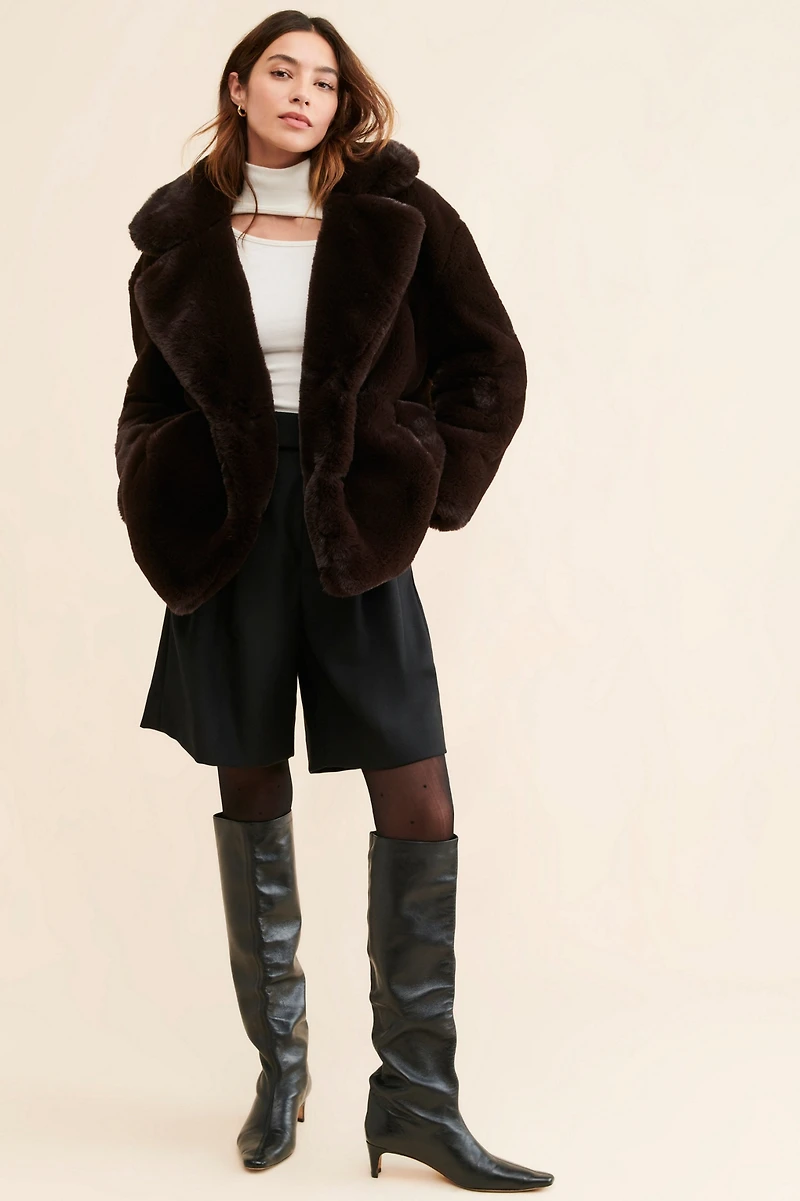 [BLANKNYC] Americano Faux Fur Coat
