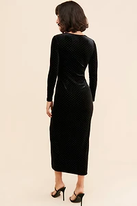 Saylor Cecilie Velvet Midi Dress