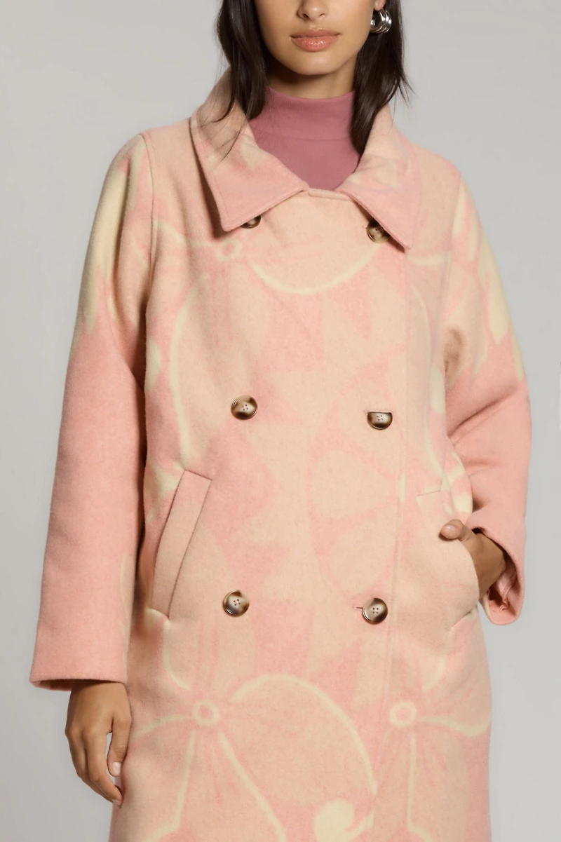 Wool Blend Cocoon Coat