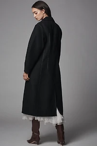 Wool Blend Stitched Topcoat