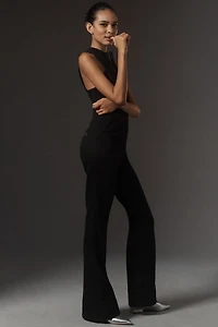 Pilcro High-Neck Flare Jumpsuit