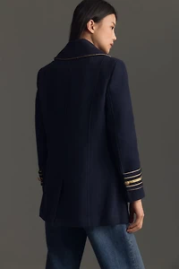 Maeve Wool Blend Military Peacoat